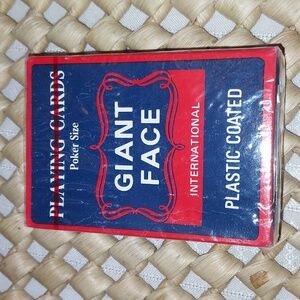 VTG Giant Face International  Playing Cards NWOT